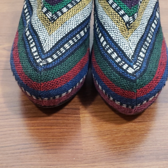 Senso Diffusion Aztec Print Platform Booties Sz 8 - Picture 7 of 10